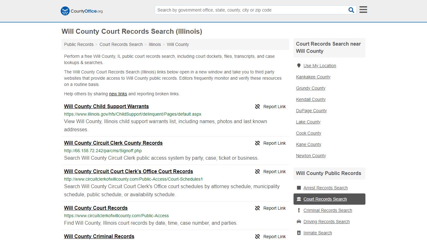 Will County Court Records Search (Illinois) - County Office